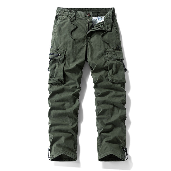 Men's Robust Cargo Pants in Tactical Utility Style with Elastic Waistband and Multi-Pockets Mune Fashion