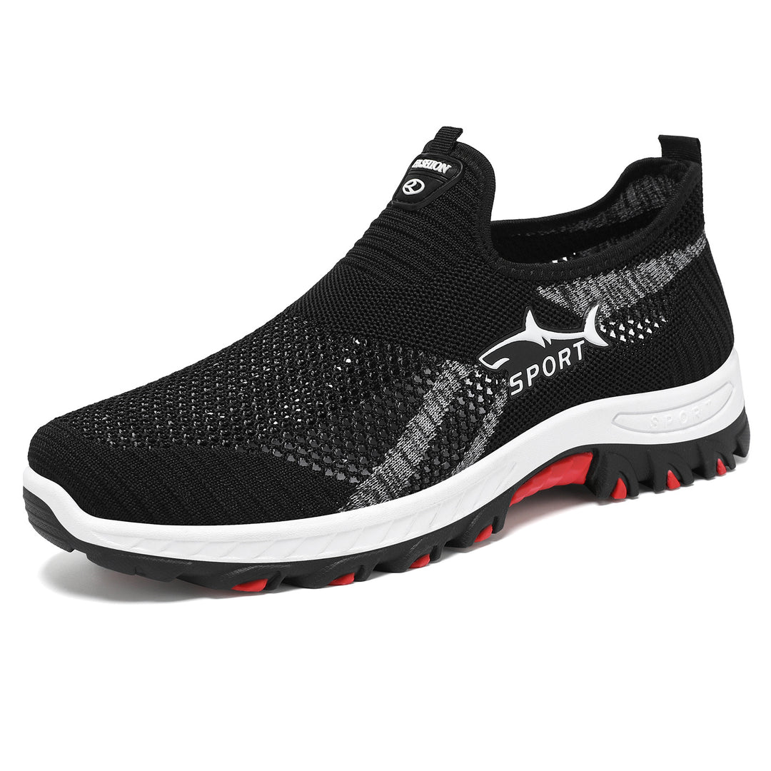 Unisex nan breathable knit slip-on trekking sneakers with flexible EVA midsole and grippy outdoor tread sole Mune Fashion