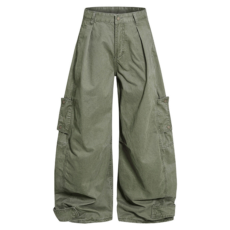 Women wide cargo culotte pants with high waist, balloon leg and patch flap pockets Mune Fashion