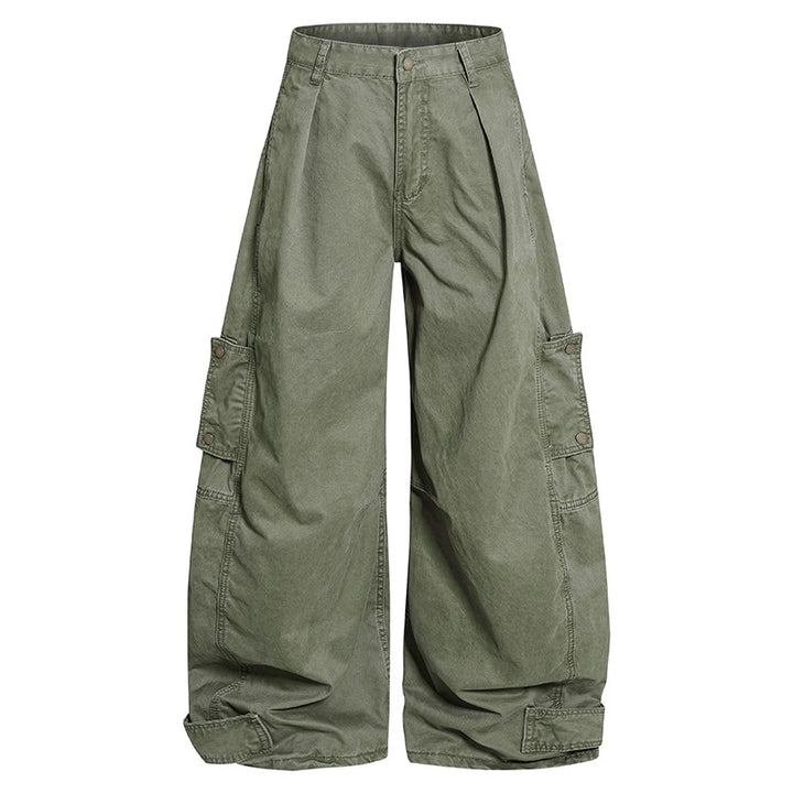 Women wide cargo culotte pants with high waist, balloon leg and patch flap pockets Mune Fashion
