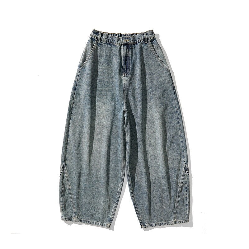 Men's extremely wide-cut baggy jeans with a deep crotch and balloon-shaped hem Mune Fashion