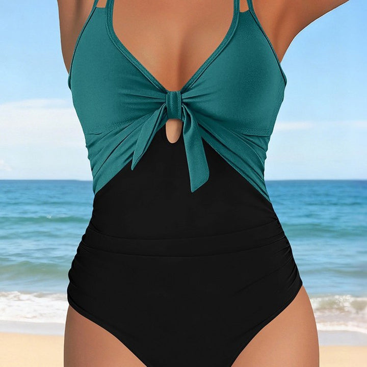 Women's swimsuit with playful knot and stylish polka dot pattern Mune Fashion