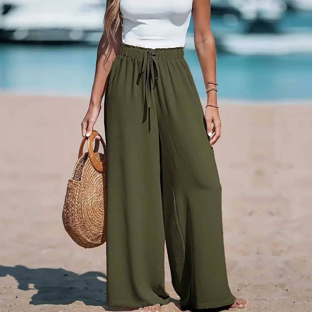 Women Wide Cut Summer Pants Mune Fashion