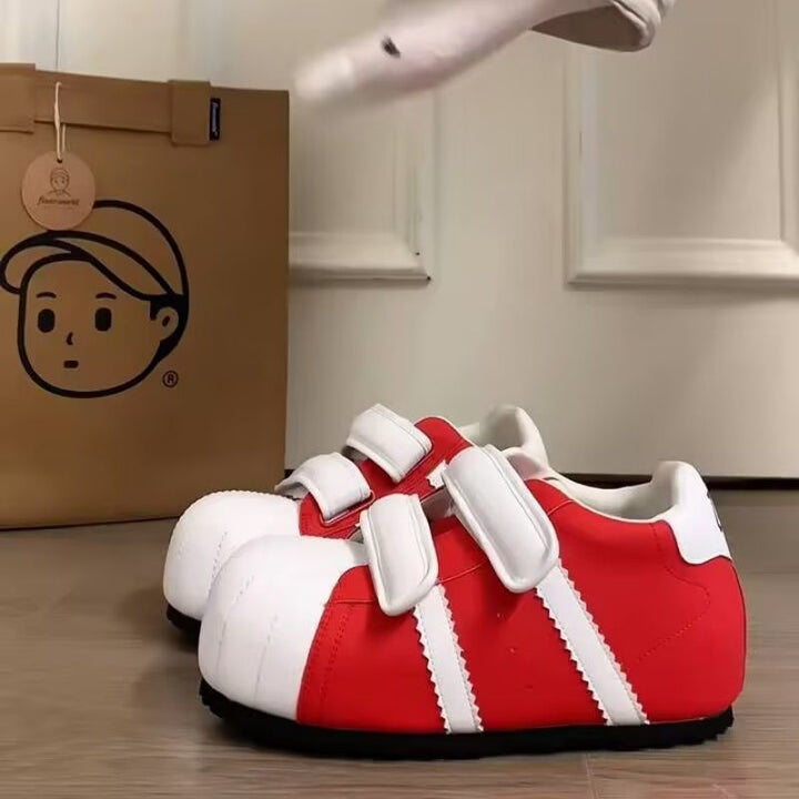 Women Comfortable Sneakers with Double Velcro Closure and Sporty Design Mune Fashion