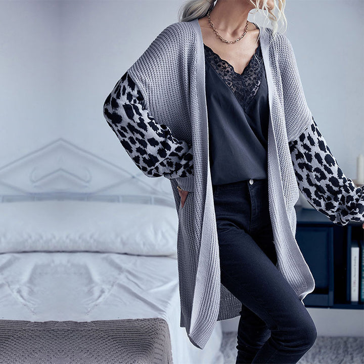 Women's Elegant Knit Cardigan with Loose Sleeves Mune Fashion