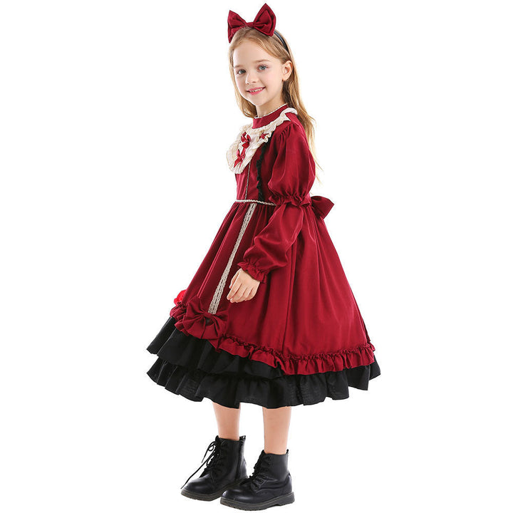 Girls Lolita Dress with Ruffles and Bows Mune Fashion