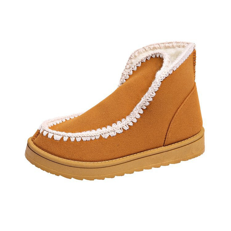 Women Insulated Moccasin Ankle Boots with Teddy Lining and Non-Slip Rubber Sole Mune Fashion