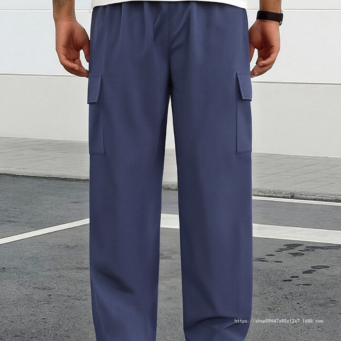Men's Tapered Cargo Jogging Pants with concealed drawstring, zip pocket & utility flap Mune Fashion