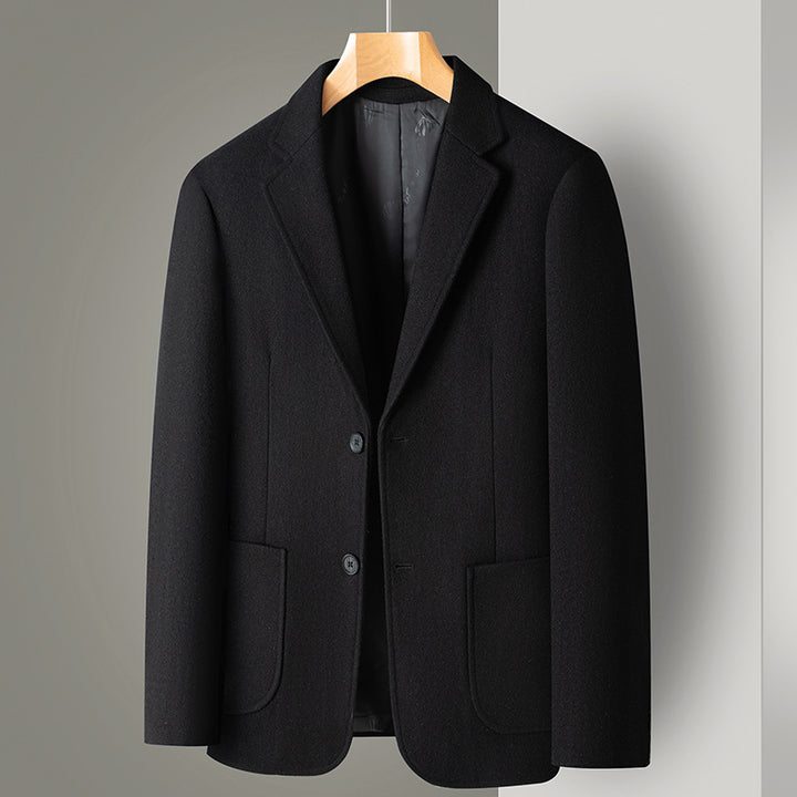 Men's Modern Wool Blazer with Patch Pockets and Light Thermal Lining Mune Fashion