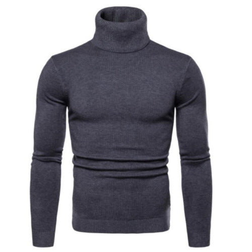 Men's narrow fitting turtleneck sweater made of fine knit Mune Fashion