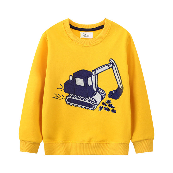 Unisex sweatshirt with funny excavator design Mune Fashion