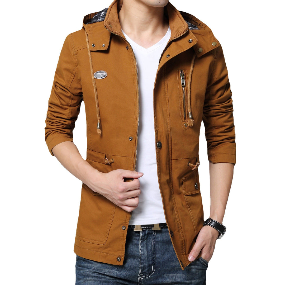 Men's cotton parka with hood, drawstring, and multifunctional pockets Mune Fashion