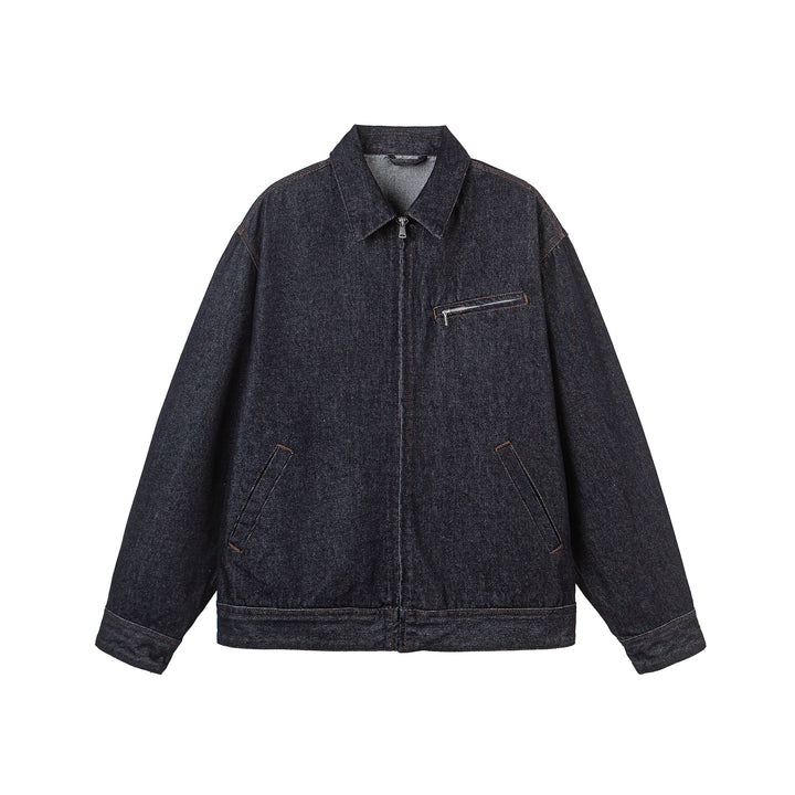 Men's Oversized Denim Jacket with Full Zipper Mune Fashion