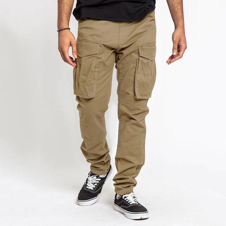 Men's cargo pants with multiple pockets, tapered fit & drawstring closure Mune Fashion