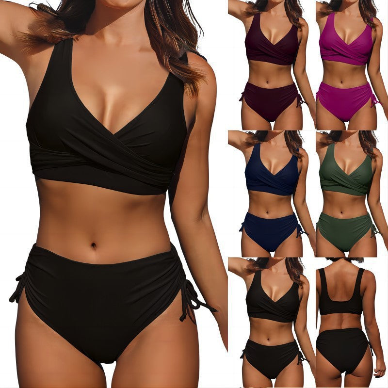 Ladies high-waisted bikini with wrap top Mune Fashion