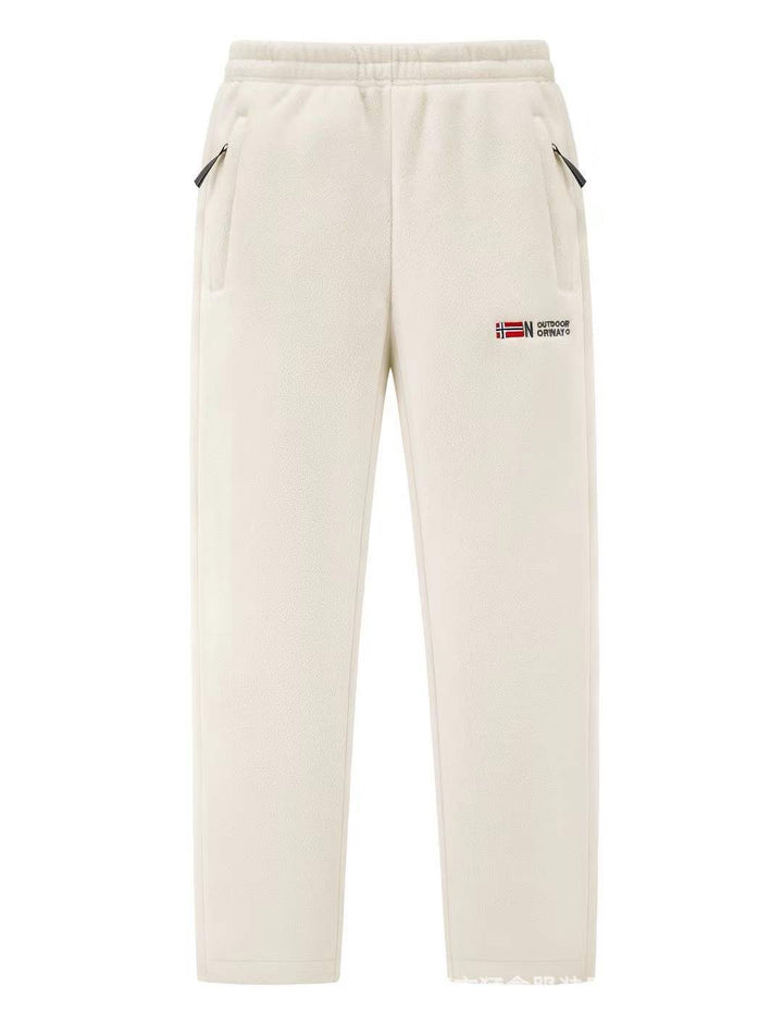 Women's fleece thermal pants with elastic waistband, zip pockets and soft lining Mune Fashion