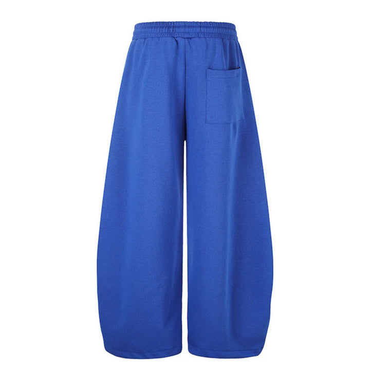Women's Wide Palazzo Sweatpants with Studded Trim, Comfort Waistband and Hem Drawstring Mune Fashion