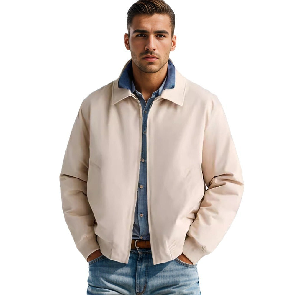 Men's Harrington jacket with zipper, lightly padded and ribbed cuffs Mune Fashion