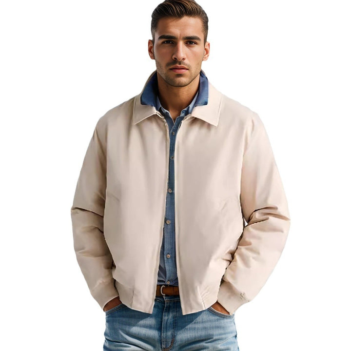 Men's Harrington jacket with zipper, lightly padded and ribbed cuffs Mune Fashion