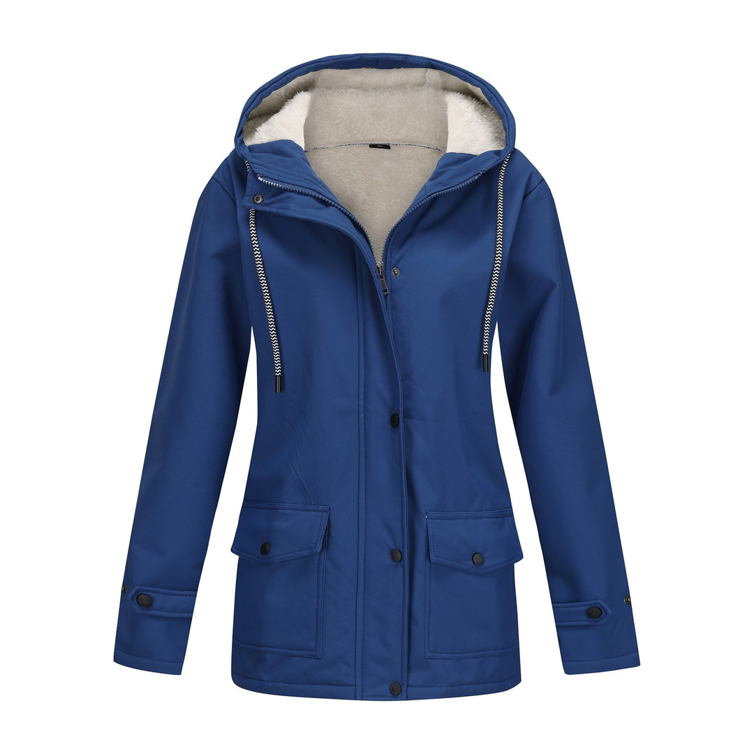 Women's water-repellent parka with teddy lining adjustable hood and patch pockets Mune Fashion