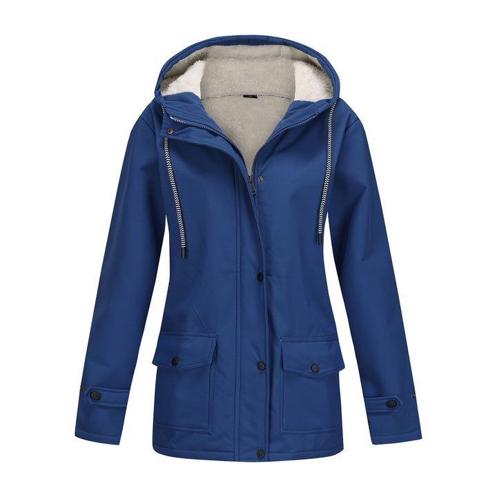 Women's water-repellent parka with teddy lining adjustable hood and patch pockets Mune Fashion