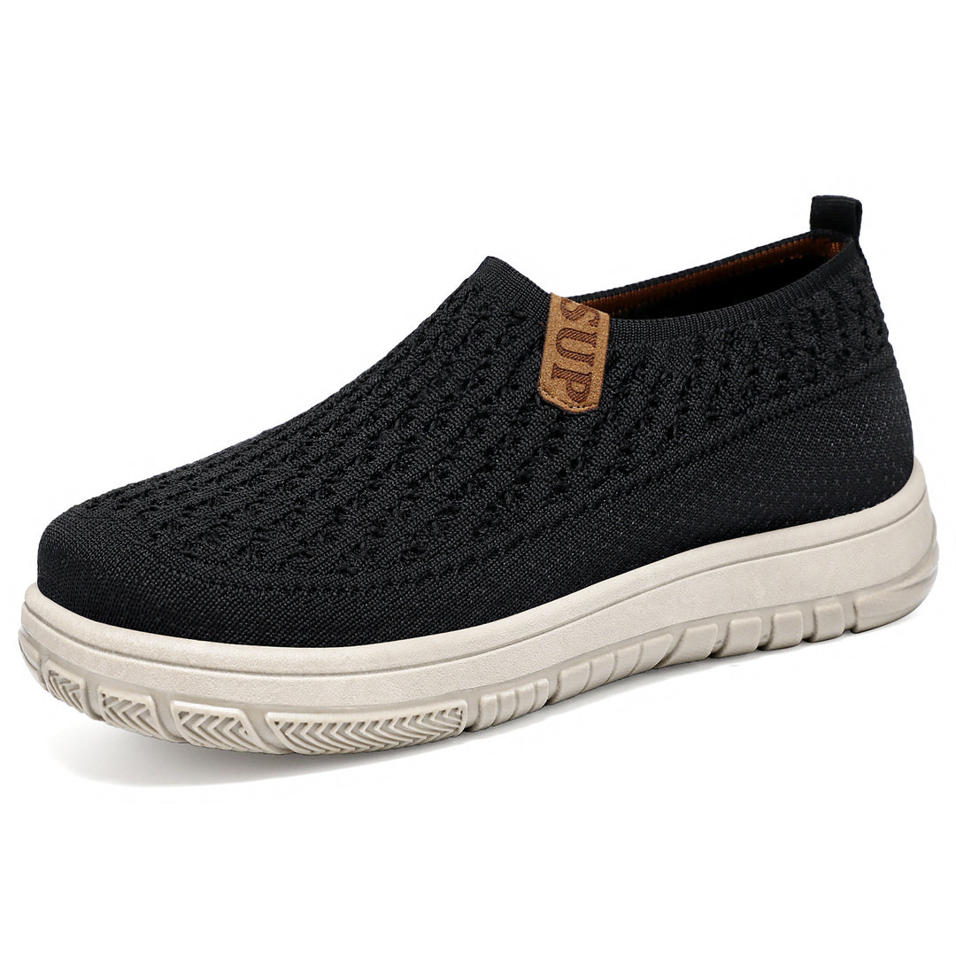 Women’s knitted slip-on comfort sneakers with elastic entry, breathable 3D knit, and cushioned EVA sole Mune Fashion