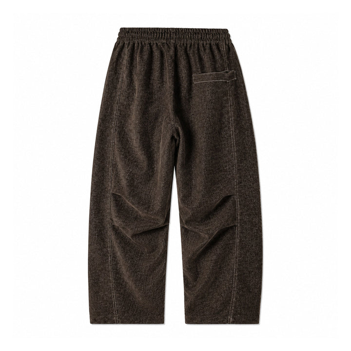 Ladies Wide Relaxed Pants in Denim Look with Elastic Waistband and Drawstring Mune Fashion