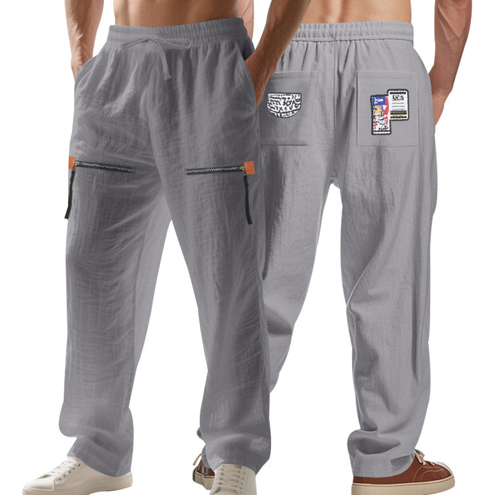Men's loose Cargo pants with zippers and elastic waistband Mune Fashion