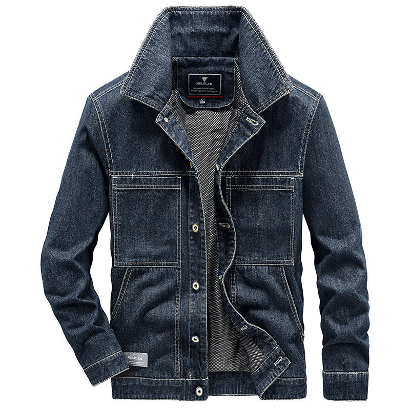 Men's Robust Denim Worker Jacket with Mesh Lining Mune Fashion