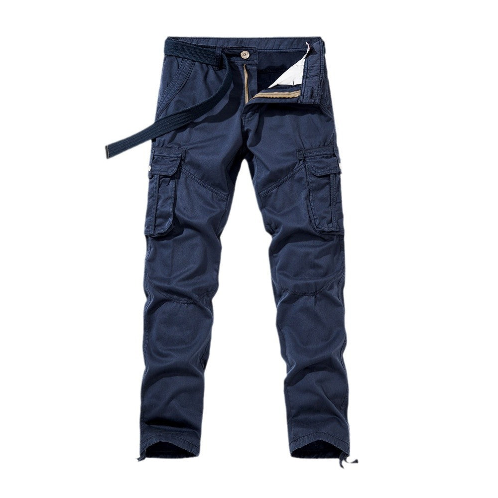 Men's cargo work pants with reinforced knees, multi-pockets and drawstring waistband Mune Fashion