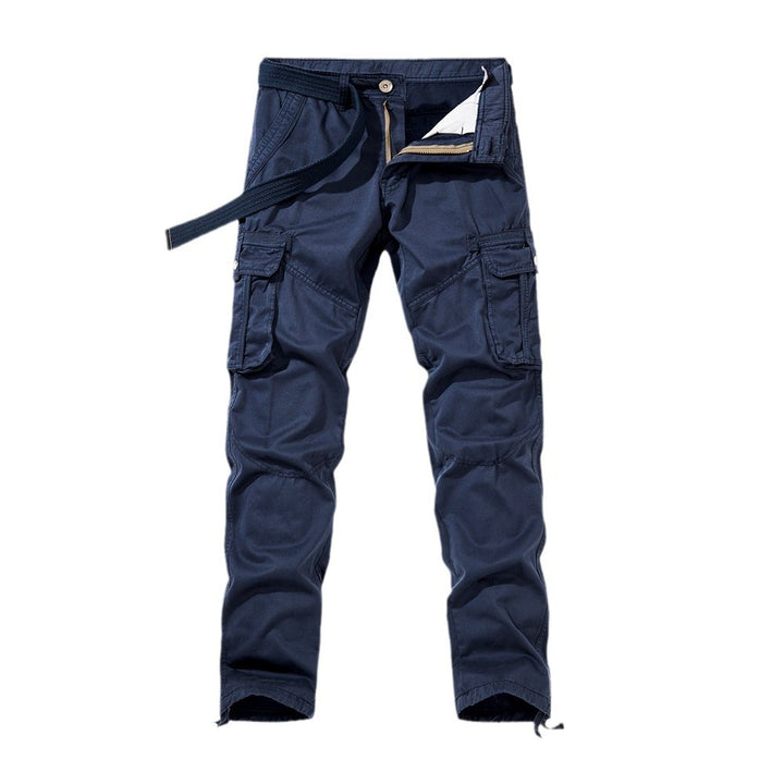 Men's cargo work pants with reinforced knees, multi-pockets and drawstring waistband Mune Fashion