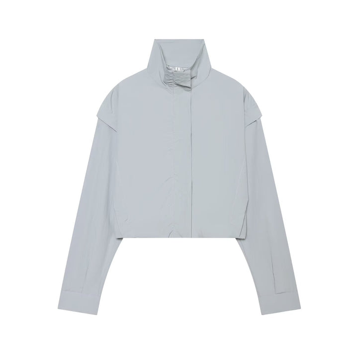 Women's short functional windbreaker with high standing collar and concealed zipper Mune Fashion