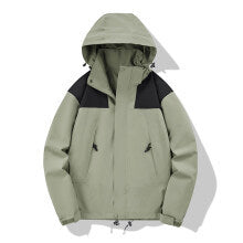 Men's water-repellent softshell jacket with hood, adjustable hem, and multifunction pockets Mune Fashion