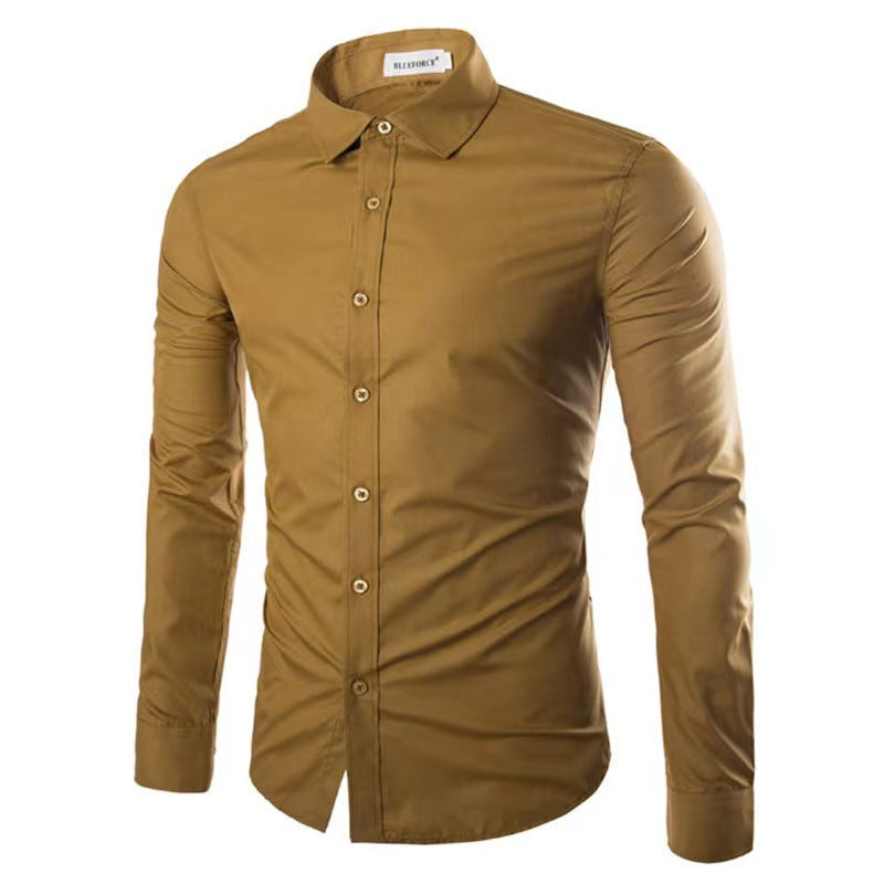 Men's tailored business shirt with Kent collar and elastic cotton stretch quality Mune Fashion
