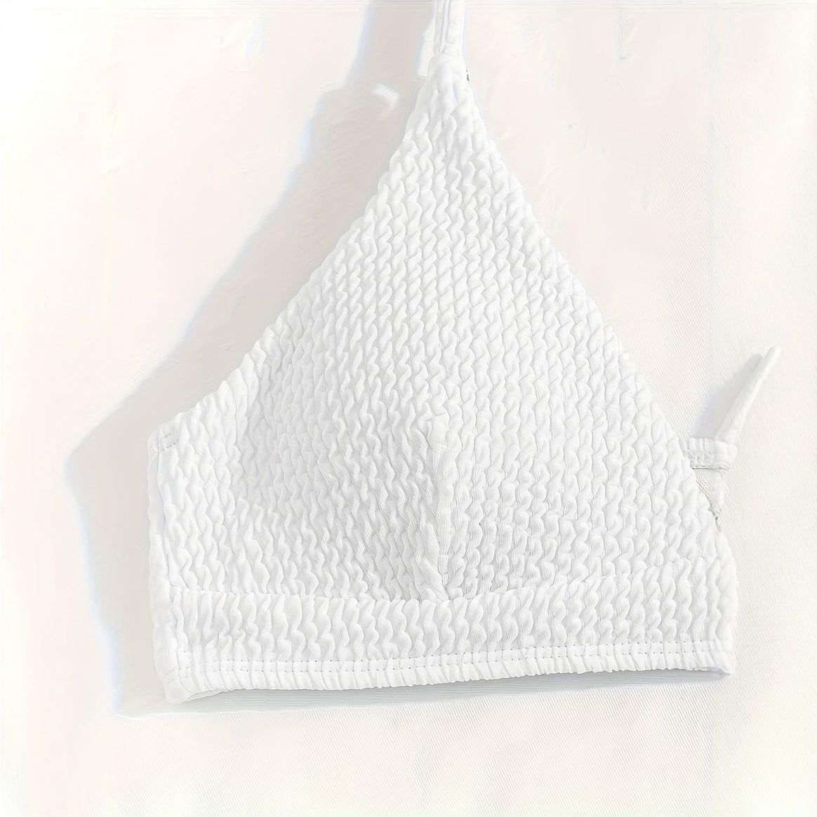 Women's Triangle Bikini Set with textured fabric and adjustable straps Mune Fashion