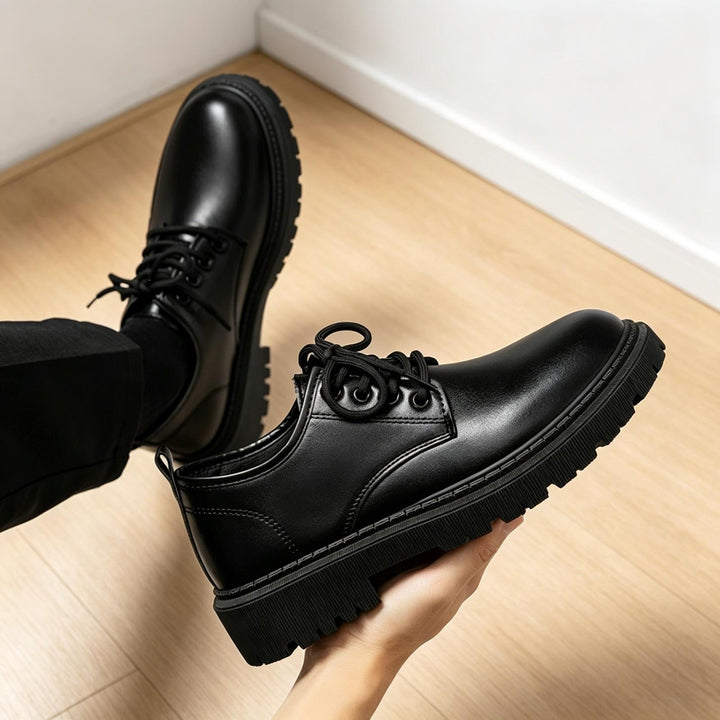 Men Stylish Leather Lace-up Shoes Mune Fashion