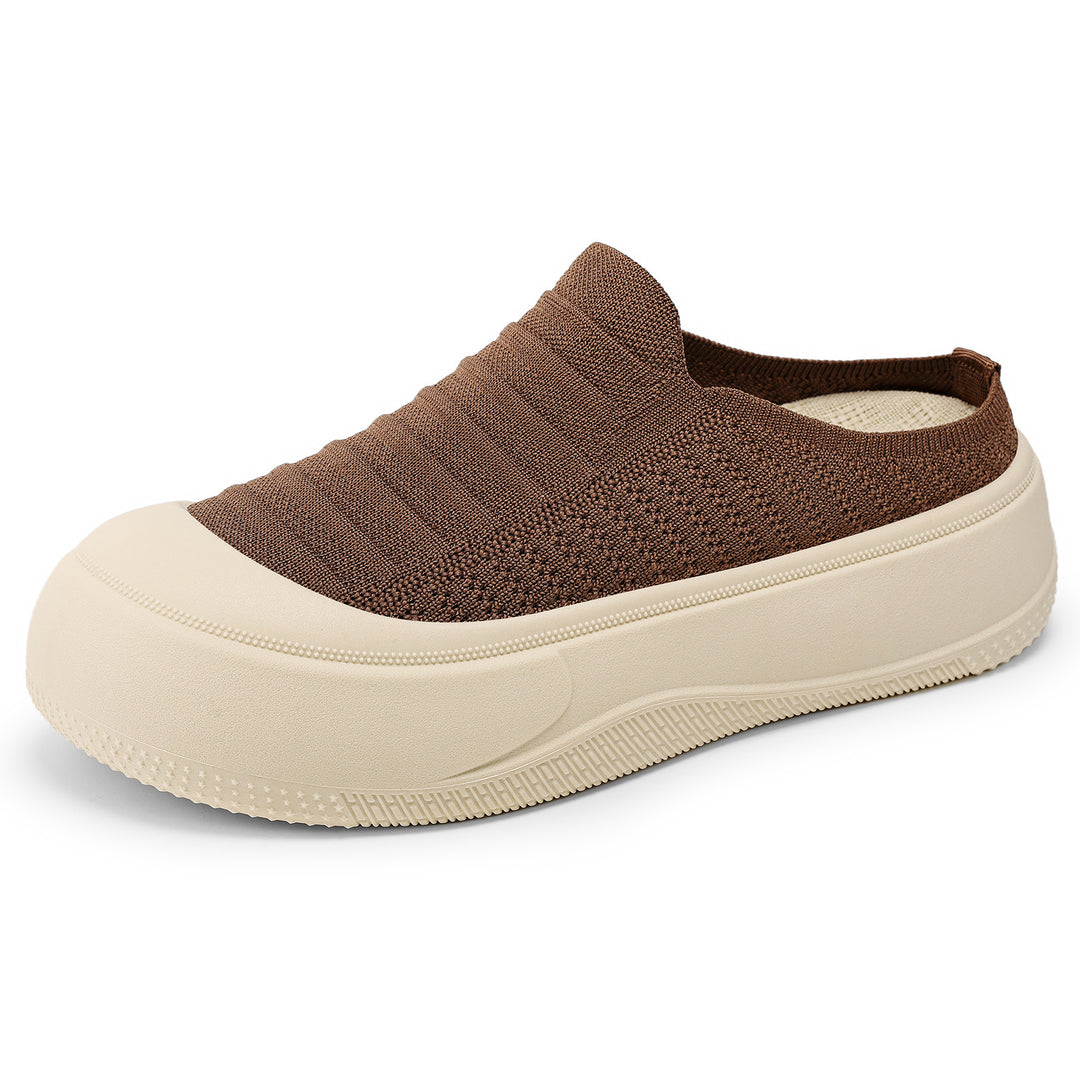 Women’s knitted slip-on platform sneakers with seamless sock upper and robust tread sole Mune Fashion
