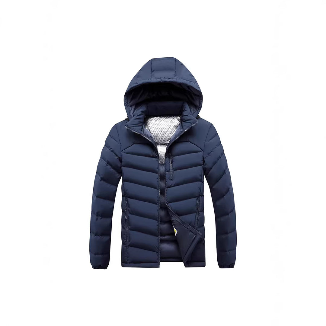 Men's Insulated Padded Jacket with Hood and Thermoreflect Inner Lining Mune Fashion