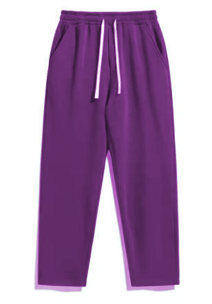 Unisex casual straight-leg joggers with elastic comfort waistband, contrasting drawstring and side pockets Mune Fashion