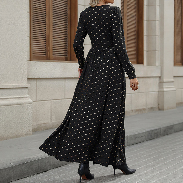 Ladies Elegant Maxi Dress with Lace and Ruffles Mune Fashion