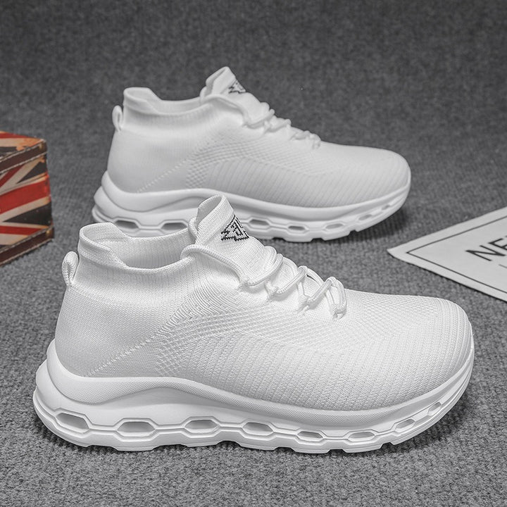 Unisex Breathable Knit Sneakers with Sock-Like Shaft and Cushioned Air Sole Mune Fashion
