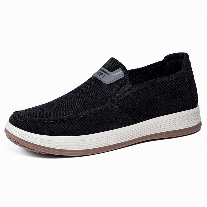 Men's Nan Cord-Slipper-Sneaker with elastic entry, cushioned insole, and grippy rubber outsole Mune Fashion