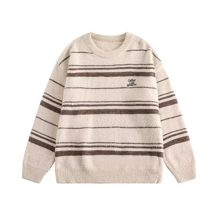 Women's Fashionable Striped Sweater Mune Fashion