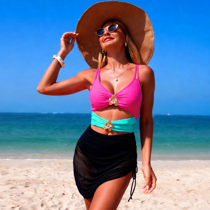 Women's bikini top with cut-outs and gathering Mune Fashion