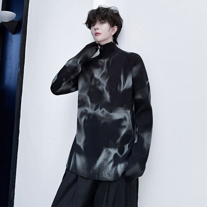 Ladies' Stylish Sweater with Elegant Marble Pattern Mune Fashion