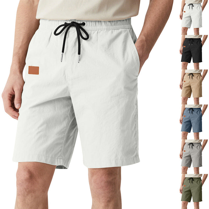 Men's quick-drying swim shorts in Bermuda cut with elastic waistband and drawstring Mune Fashion