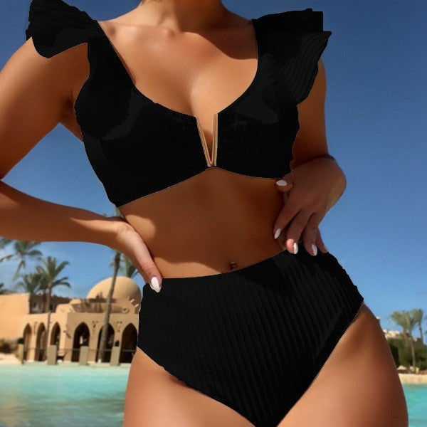 Women's high-waisted bikini with playful ruffle details Mune Fashion