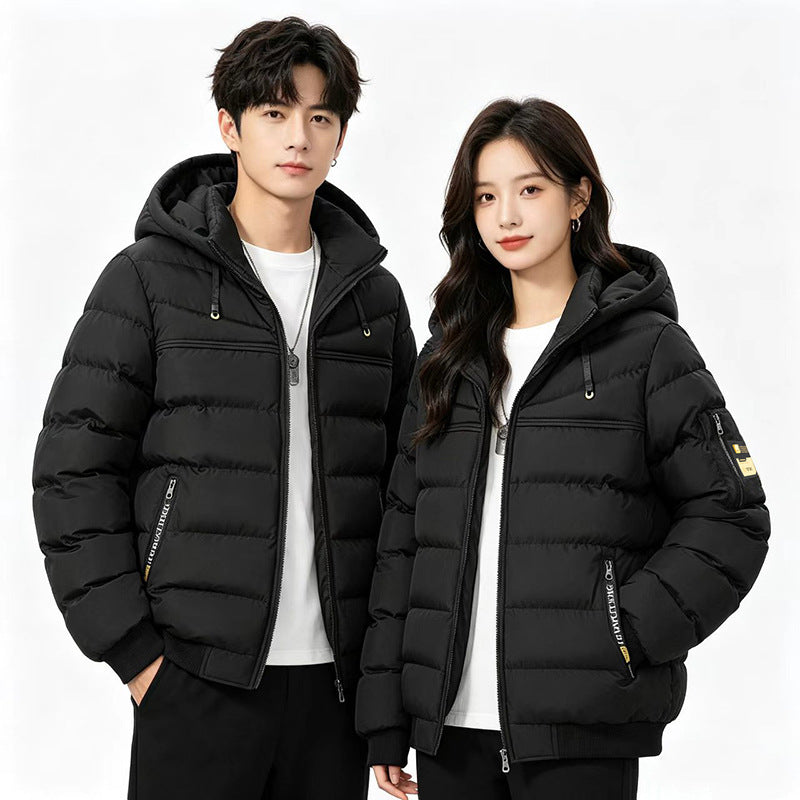 Men's quilted jacket with hood, windproof thermal insulation and utility pockets Mune Fashion