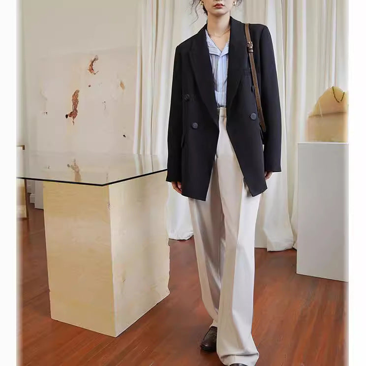 Ladies Elegant Double Blazer Mune Fashion