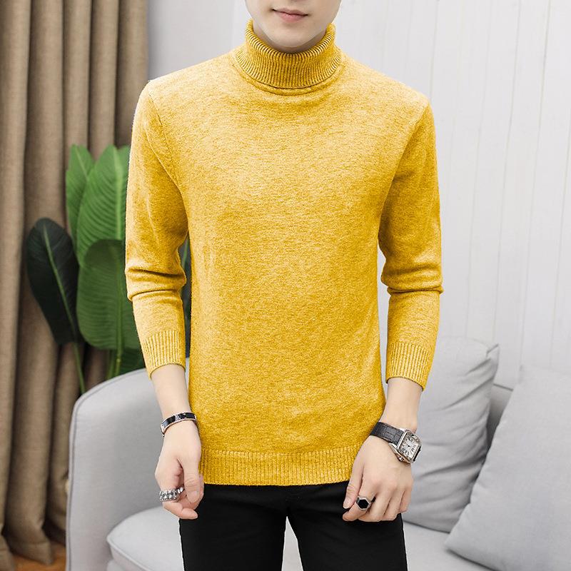 Men's figure-hugging turtleneck sweater made of fine knit with elastic fit Mune Fashion
